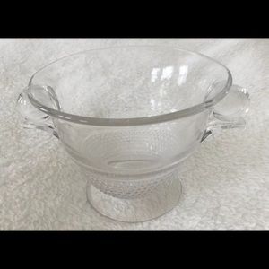 DUNCAN MILLER Crystal Sugar Bowl Teardrop Clear